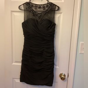 Black sequin cocktail dress